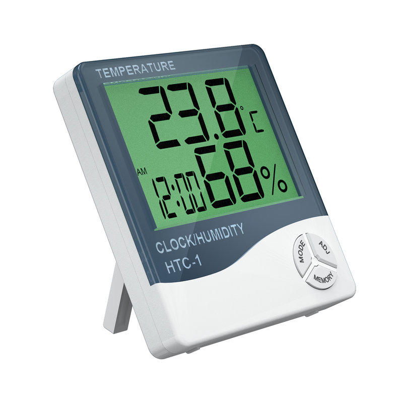 Màn hình kỹ thuật số màn hình LCD trong nhà Máy đo độ ẩm nhiệt trong nhà